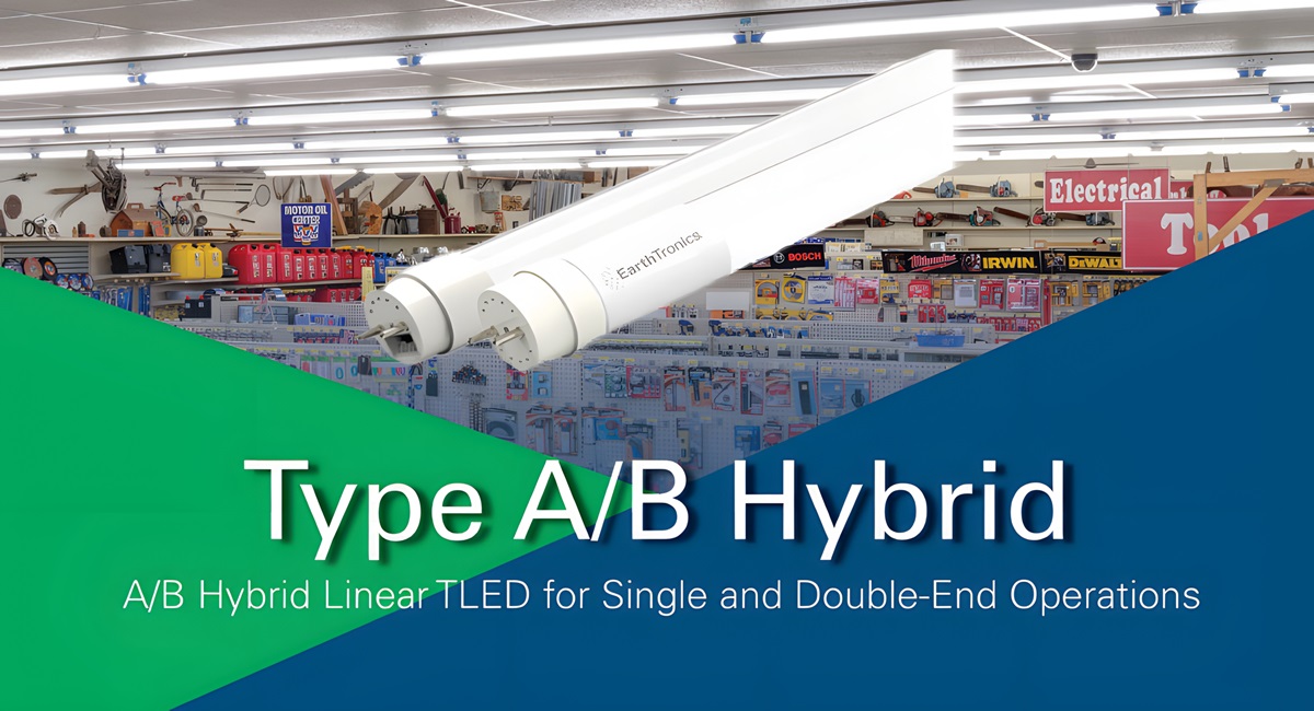 EarthTronics Introduces Color Selectable A/B Hybrid Linear TLED for Single- and Double-End Operation