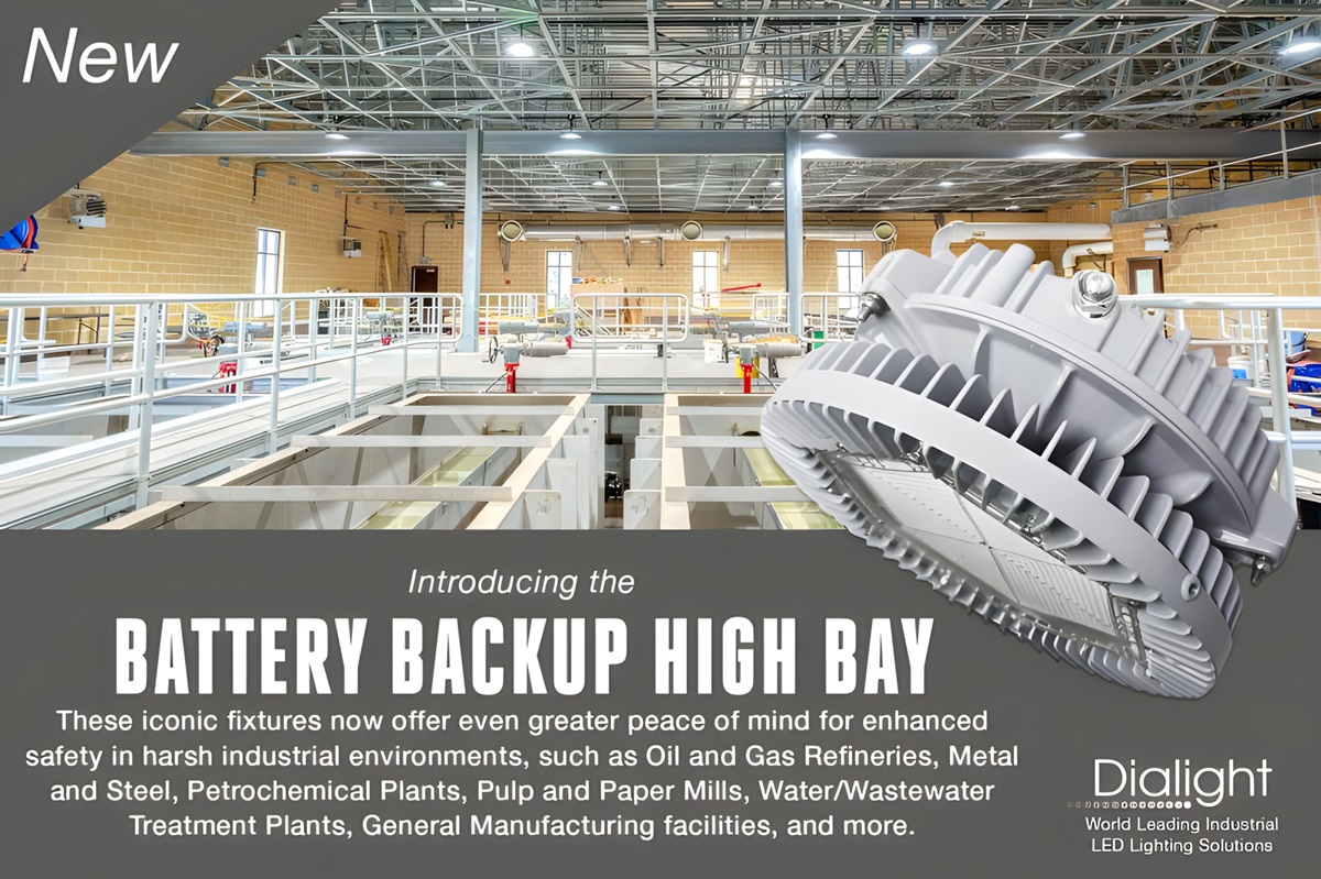 Dialight Unveils New Battery Backup Model of its Award-Winning Industrial LED High Bay