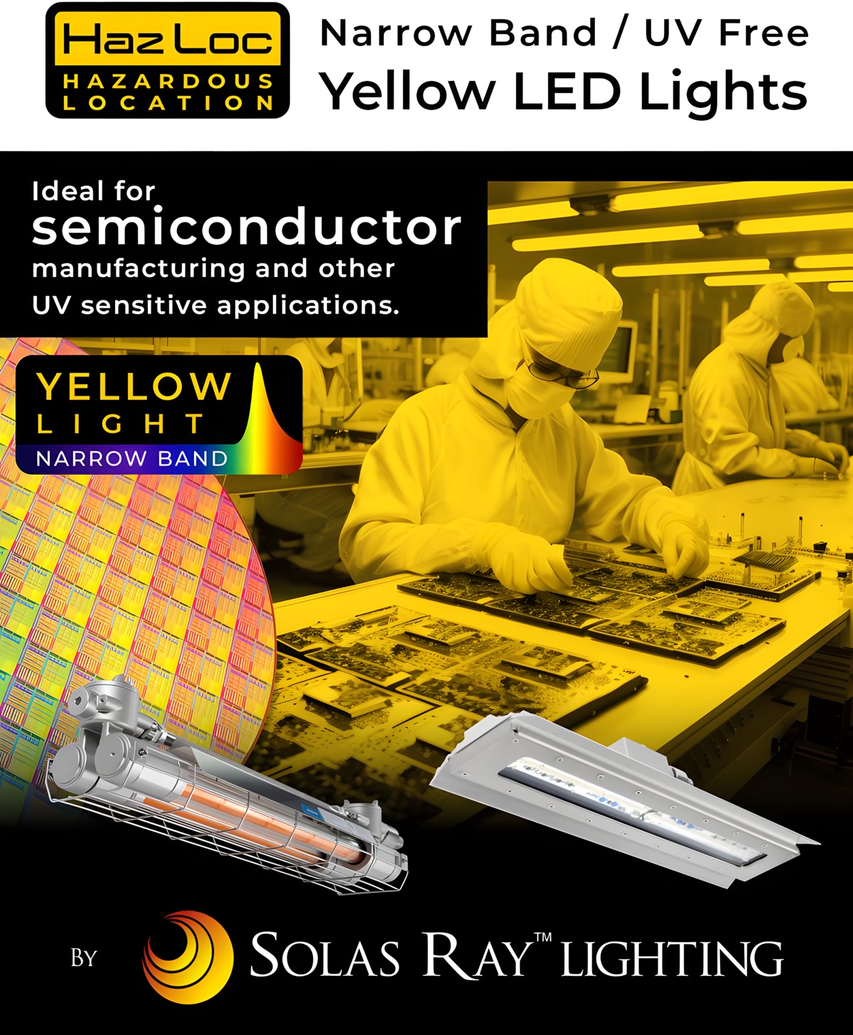 Hazardous Location Rated Narrow Band Yellow LED Lights