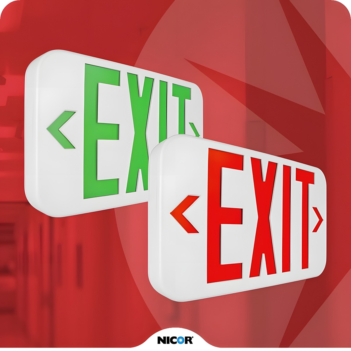 NICOR Lighting Introduces The All-New EXL1 Selectable LED Exit Sign