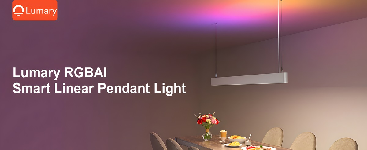 Lumary Introduces Smart RGBAI LED Linear Pendant Light