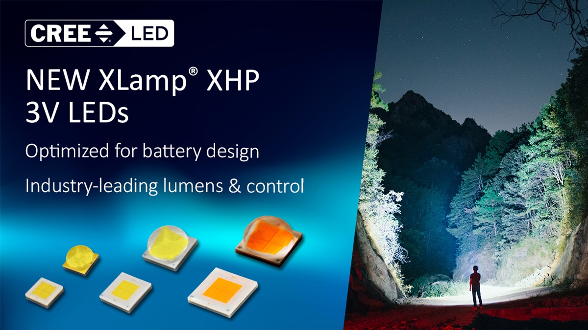 Cree LED Launches New XLamp® XHP High Density & High Intensity 3V LEDs for Portable Applications