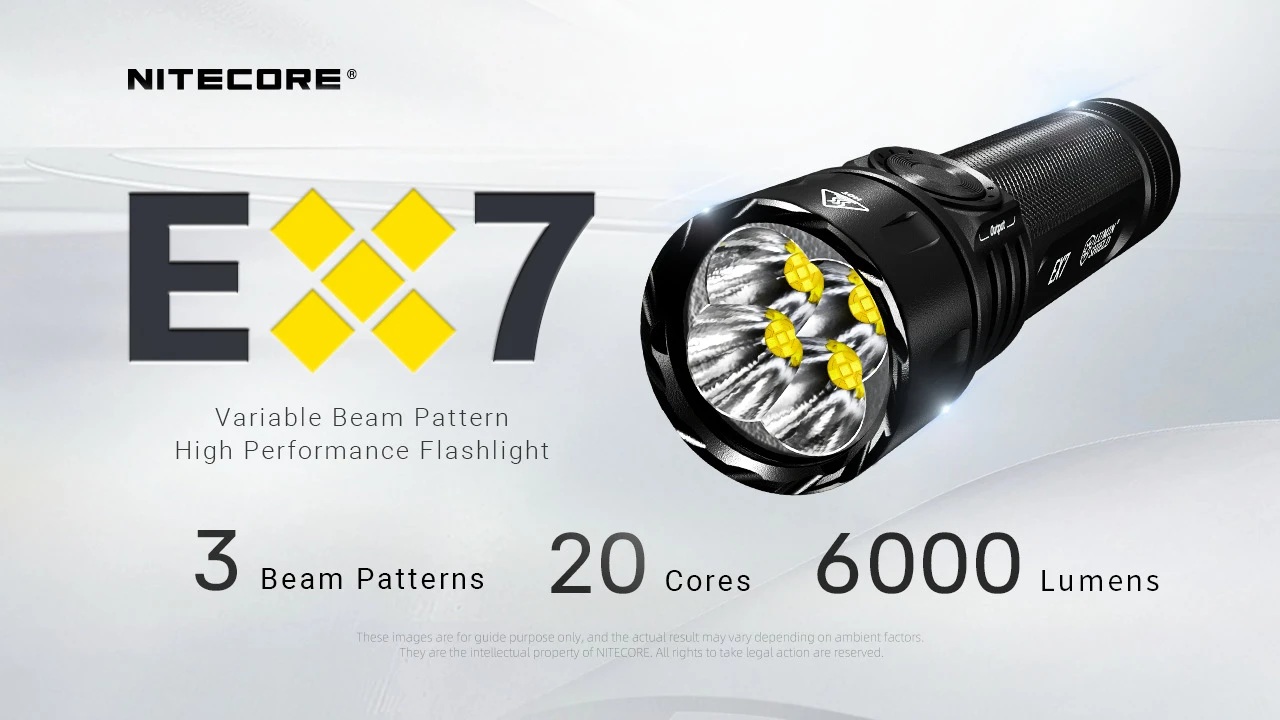 NITECORE Introduces EX7 Variable Beam Pattern High Performance Flashlight