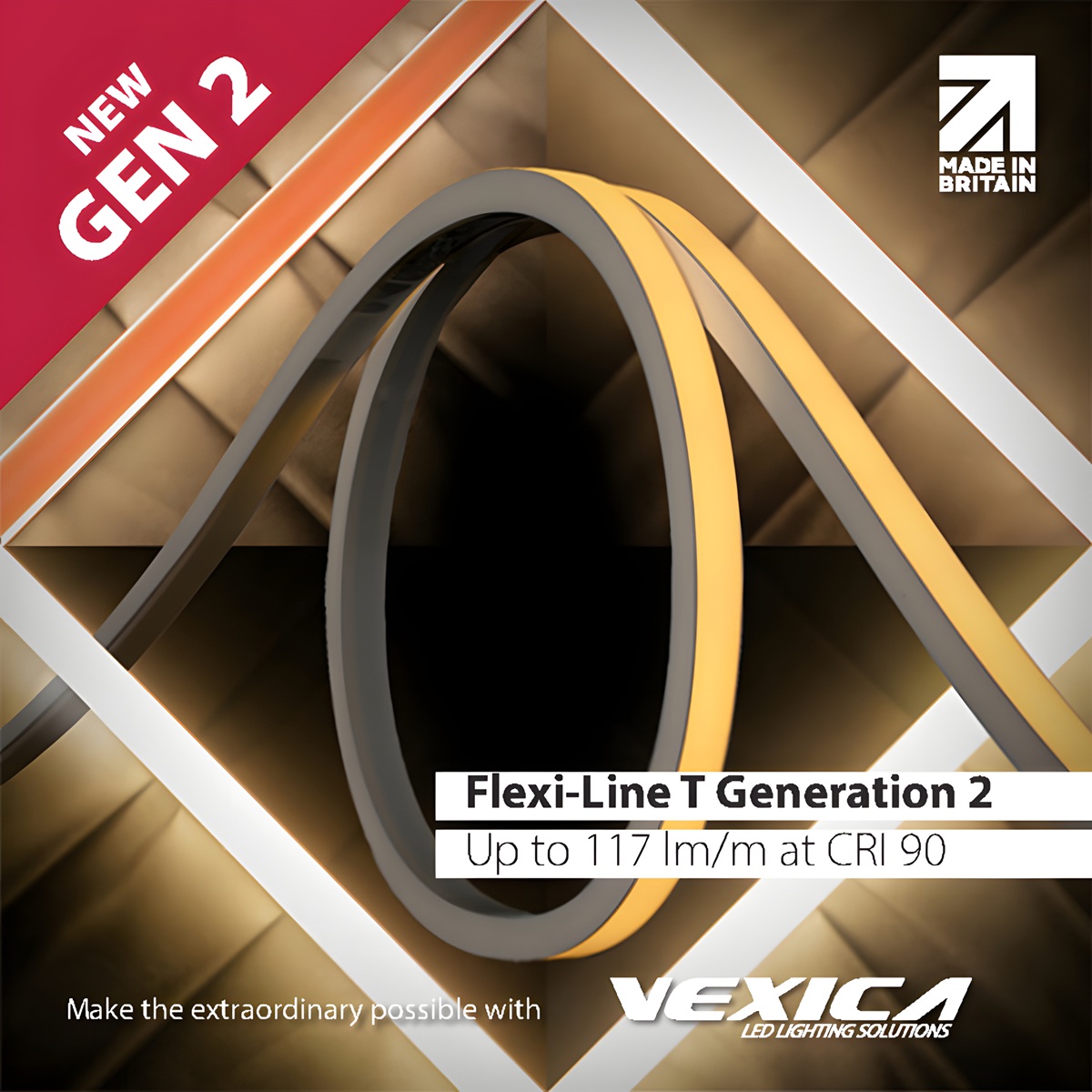 Vexica Technology Introduces the Flexi-Line T Generation 2 LED Neon Strip