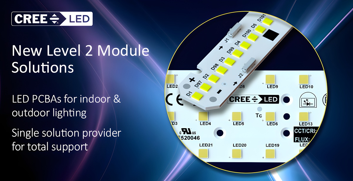 Cree LED Introduces Fully Assembled L2 PCBA Solutions That Address a Wide Range of Indoor and Outdoor Lighting Use Cases