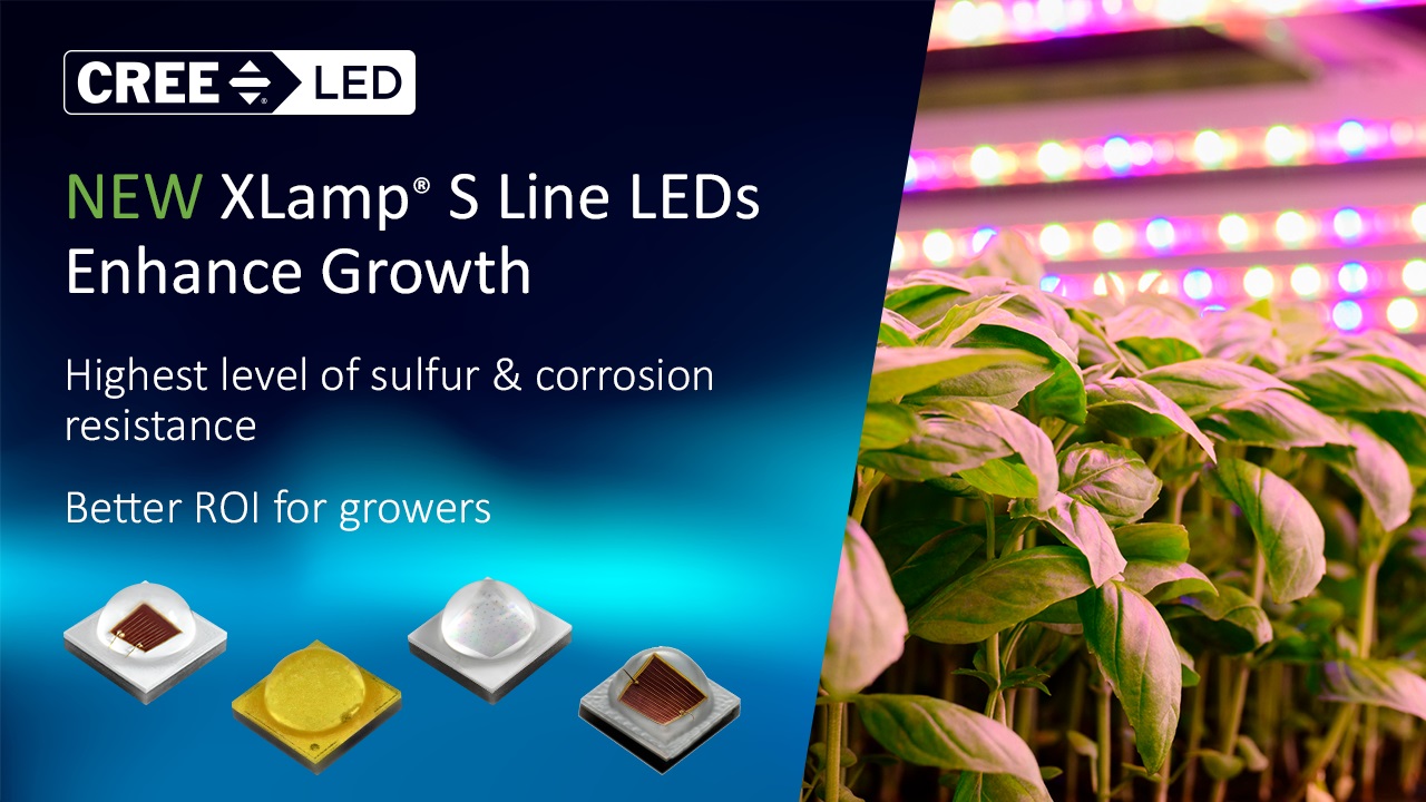 Cree LED Launches New XLamp® S Line Horticulture LEDs
