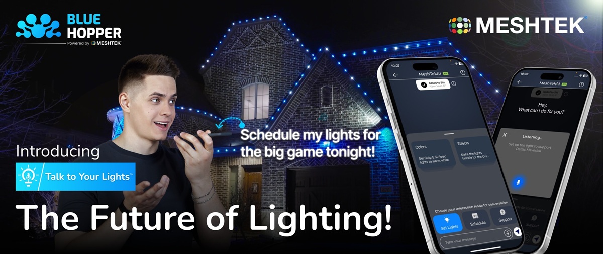 MeshTek Unveils Talk To Your Lights™ - The World's First AI-Powered Natural Language Control for Lighting