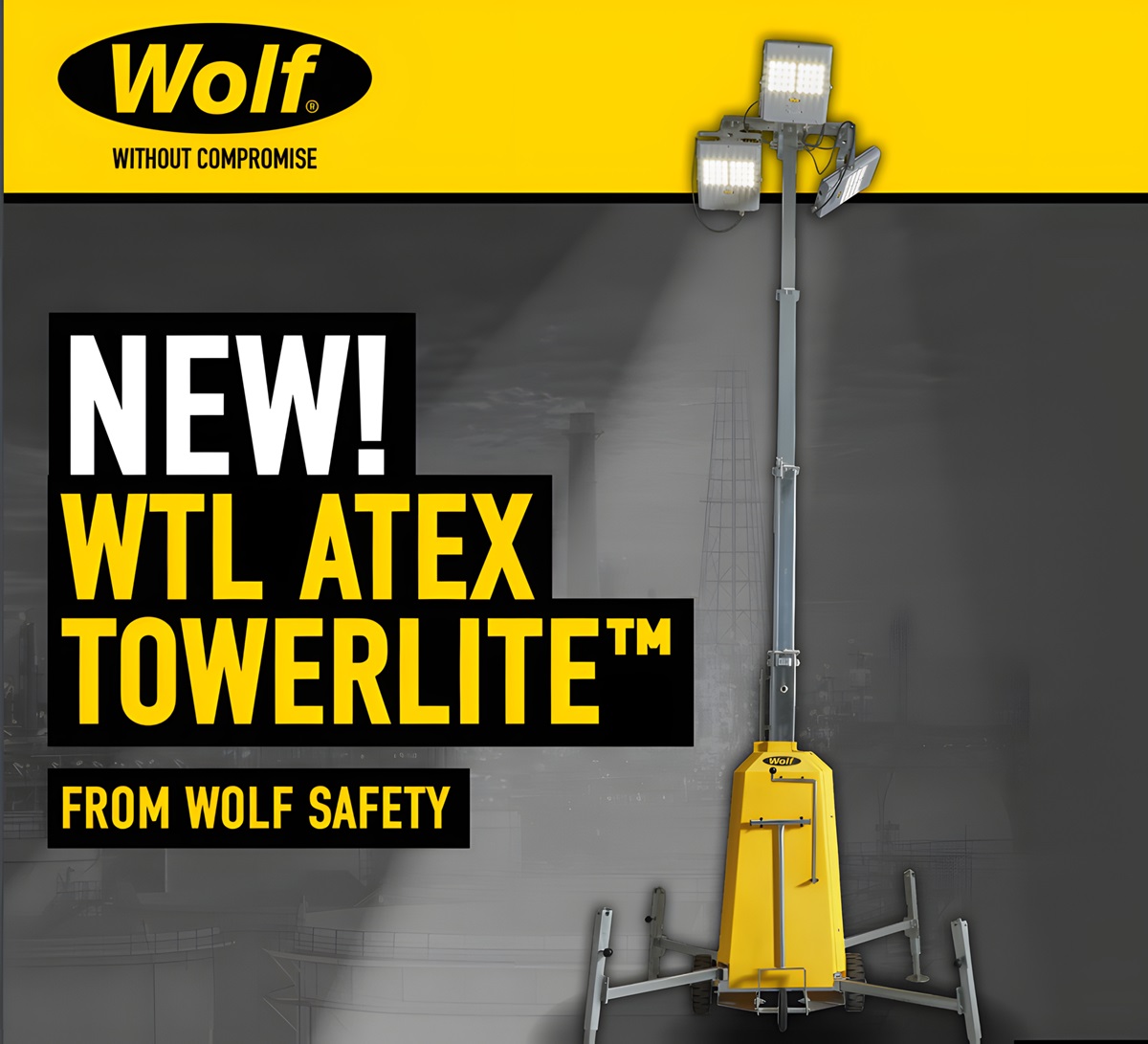 Wolf Safety Lamp Company Introduces ATEX, IECEx and UKEX Zone 1,2/21,22 Certified Tower Light