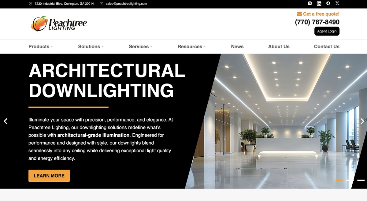 Peachtree Lighting Debuts Redesigned Website to Drive Growth and Innovation