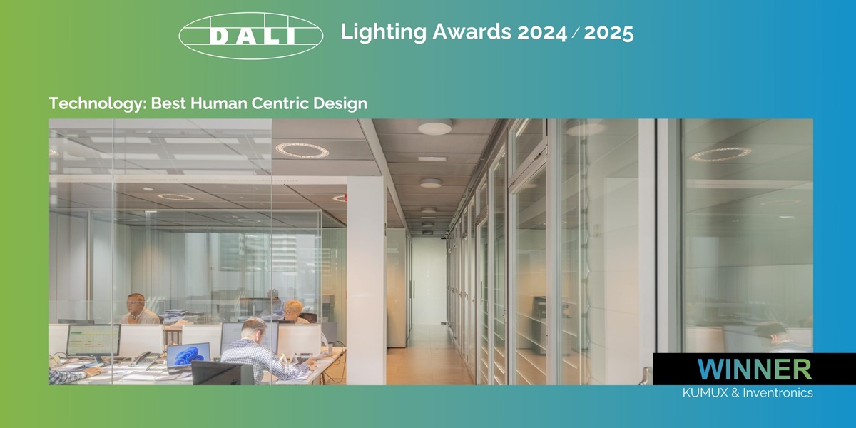 Inventronics wins DALI Lighting Award for “Best Human-Centric Design“ – a prestigious distinction for future-oriented lighting solutions