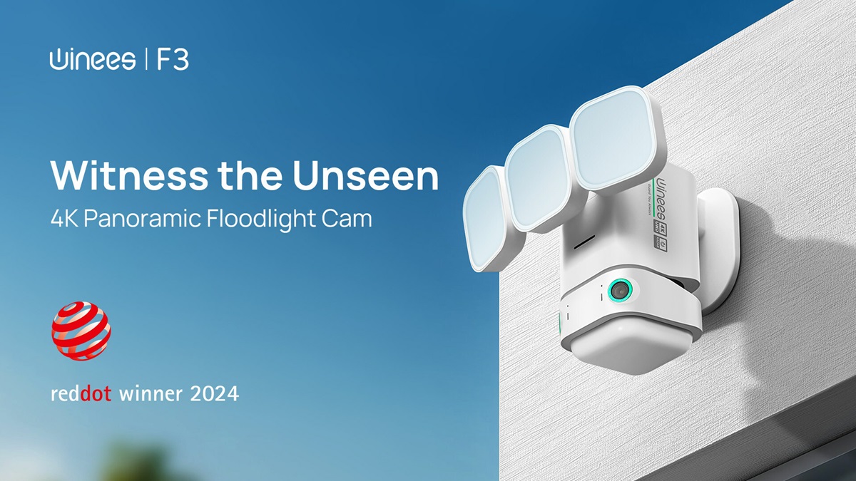 Winees by AiDot Wins the 2024 Red Dot Design Award with its Floodlight Camera F3