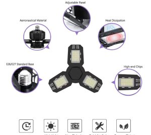Super Bright 75W 100W LED Garage Light Bulb with E26 E27 Base