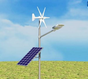 Remote Control Wind Turbine Solar Hybrid Street Lights
