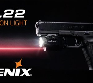 Fenix GL22 Tactical Weapon Light with Red Laser Sight for Handguns – Rechargeable, Rail-Compatible, and Combat-Ready
