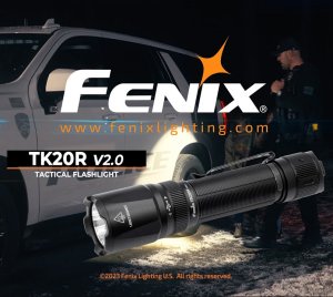 Fenix TK20R V2.0 Rechargeable LED Flashlight: 3000 Lumens, USB-C Charging, 475m Range for Military, Security, and Search Operations