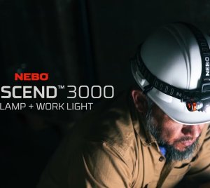 NEBO Transcend 3000 Rechargeable Headlamp with 3000 Lumens and Magnetic Work Light