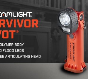 Streamlight Survivor Pivot® Intrinsically Safe Dual-Beam LED Flashlight for Hazardous Work Environments