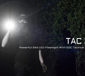Acebeam TAC 2AA Compact EDC Flashlight with Long Throw and Extended Runtime for Outdoor and Professional Tasks