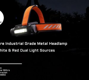 Acebeam H35 Wide-Beam Headlamp with Red/White Dual LEDs and Waterproof Build for Outdoor, Industrial & Utility Lighting