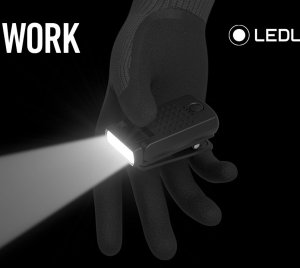 Ledlenser W1R Work Clip Light with Rechargeable Battery, Magnetic Attachment, and Adjustable Beam for Tradespeople, Mechanics, and Emergency Use
