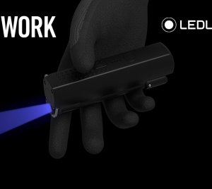 Ledlenser W7R Work Light with 180° Fold-Out Head, UV Light, and Customizable Color Temperature for Professional Use