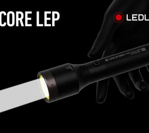 Ledlenser P9R Core LEP Rechargeable Flashlight with Spot Beam, Flood Light, Waterproof Housing, and COB LED Backup