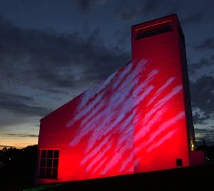 Martin Exterior Projection 500: Outdoor LED Projector with Gobo and Prism Effects for Image and Logo Projection
