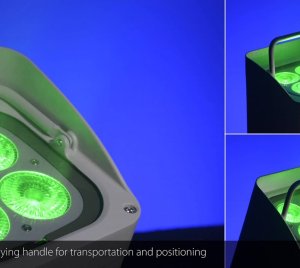 Prolights Smart BatHEX Battery-Powered RGBWAP LED Uplight with Wireless DMX for Event and Stage Lighting
