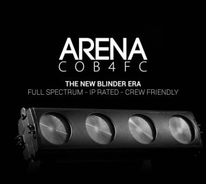 Prolights ArenaCob 4FC Full-Color RGBW LED Blinder with IP65 Protection and Modular Rigging for Large-Scale Events and Installations