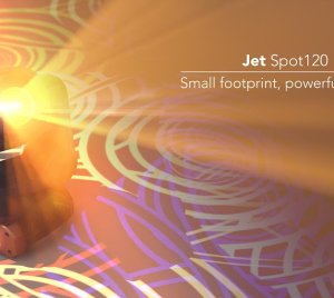 Prolights Jet Spot120 LED Spot Moving Head Light with Motorized Zoom, Gobos, Color Wheel, and Effects