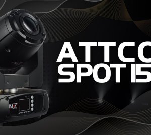 JMAZ Lighting ATTCO SPOT 150 White LED Moving Head Light with Static and Rotating Gobos, Prism, and Electronic Focus