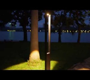 Outdoor post and column lighting fixtures in different heights