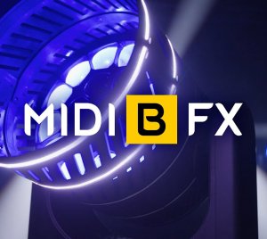 Claypaky Midi-B FX RGBW Moving Head Washlight with Dynamic LED Ring Effects for TV Studios, Corporate Events, and Touring Shows
