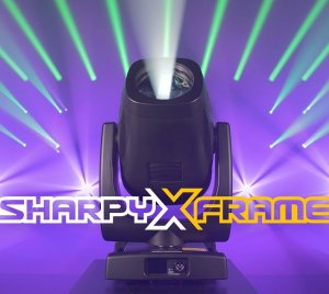 Claypaky Sharpy X Frame Hybrid Moving Head Light with Framing Shutters, Zoom, and CMY Color Mixing for Stage and Event Lighting