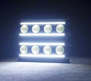 Claypaky Tambora Flash Modular Hybrid RGBWW LED Strobe, Blinder and Wash Fixture with IP66 Outdoor Rating and Pixel Mapping