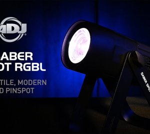 ADJ Saber Spot RGBL LED Pinspot with Color Mixing for Mirror Ball Effects, Table Pinspotting, and Accent Lighting
