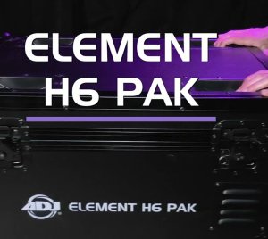 ADJ Element H6 Pak Wireless Event Lighting System with Battery-Powered Fixtures, Wireless DMX Control, 6-in-1 LED Color Mixing