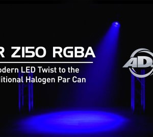 ADJ Par Z150 RGBA LED Stage Wash Light with Manual Zoom, Full Color Mixing, DMX/RDM Control for Theatrical Lighting