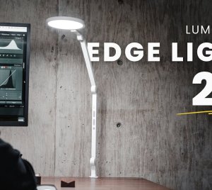 Lume Cube Edge 2.0 White LED Desk Lamp for Video Conferencing, Live Streaming, Vlogging & Home Office