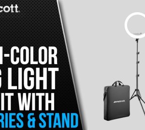 Westcott Dimmable Bi-Color LED Ring Light for Vlogging, Portrait Photography, Live Streaming, and Beauty Lighting
