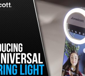 Westcott Mini Ring Light: Rechargeable Clip-On LED Selfie Ring Light for Phones, Tablets, and Laptops