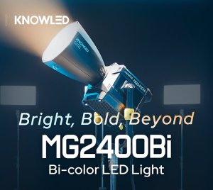 Godox MG2400Bi Bi-Color LED Monolight with G-Mount Modifiers, Flicker-Free Output, Weatherproof Design