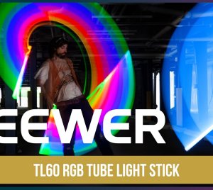 NEEWER TL60 RGB LED Light Stick with Full Color Spectrum, Pixel Effects, DMX/APP/Remote Control