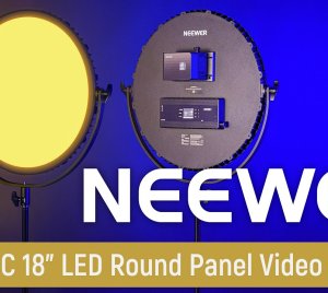NEEWER GR18C 18" LED Round Panel Video Light for Studio, Live Streaming, Photography, and Video Production