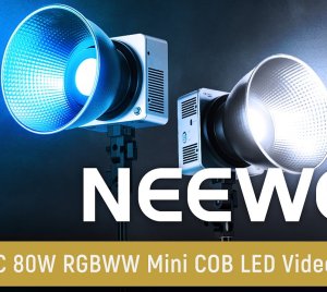 NEEWER HB80C 80W RGBWW Mini COB LED Video Light for Live Streaming, Photography, and Outdoor Shooting