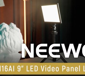 NEEWER NL-116AI 9" LED Video Panel Light for DSLR Cameras, Portrait Photography, Vlogging & Streaming