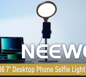 NEEWER R06 7" Desktop LED Panel Ring Light for Professional Makeup, Vlogging, Live Streaming, and Online Meetings