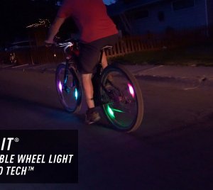 Nite Ize SpokeLit® Rechargeable LED Bike Wheel Light/LED Spoke Light for Night Riding
