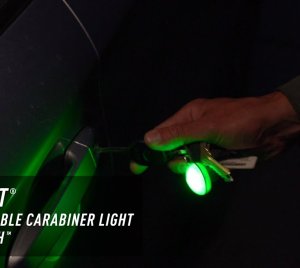 Nite Ize SpotLit® Rechargeable Carabiner Light - Weather-Resistant Clip-On Light for Camping, Hiking & Everyday Use