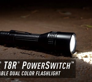 Nite Ize INOVA T8R Rechargeable LED Tactical Flashlight – Rechargeable, Dual-Power, Red/White Beam Lighting
